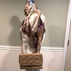 Vtg 70/80s Frances Patiky Stein- Designed for Chanel Tan Leather Crossbody Bag